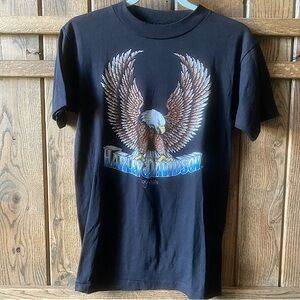 Vintage 1986 Harley Davidson Shirt - 3D Emblem - Shelbyville, IN - Medium